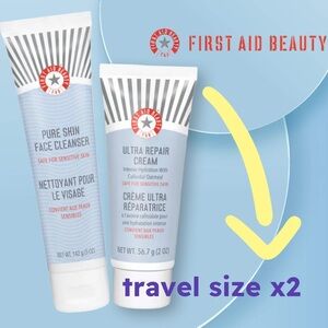 🆕📦*BNIB* FIRSTAID BEAUTY |TRAVEL| Duo bestsellers Face Cleanser &Cream